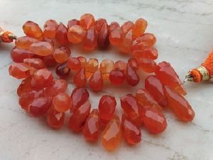 briolette faceted drops gemstone beads