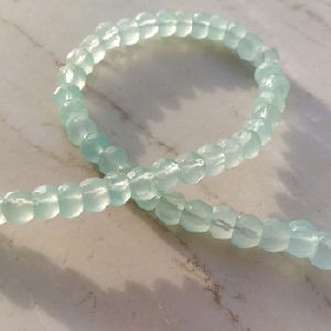 Chalcedony Faceted Rondelle Gemstone Beads