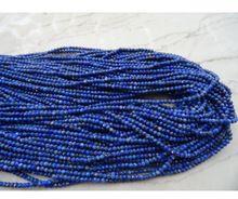 Faceted Round Lapiz Gemstone beads