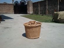 OVAL WILLOW SHOPPING BASKET