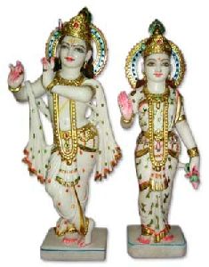 Marble Radha Krishna Statue