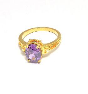 Amethyst Prong Set Gemstone Ring