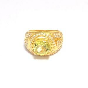 Citrine Gemstone Gold Plated Ring