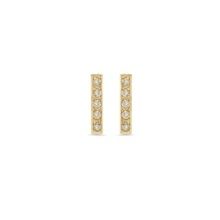 Gold Vermeil Rectangle Stud Earring