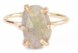 Labradorite Rough Stone Prong Set Ring