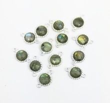 Labradorite Twisted Bezel Set Connector