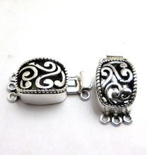 Oxidized Silver Plated Multi Box Clasp