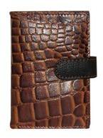 Croco-printed leather Card Holder