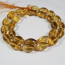 Beer Quartz Gemstone Olive Beads