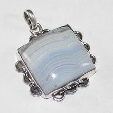 BLUE LACE AGATE Gemstone Pendant