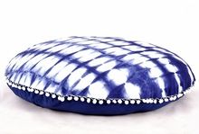 Tie Dye Shibori Print Round Pillow Cover