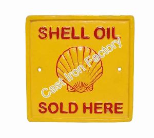 Shell Oil Sold Here Wall Plaque Sqaure