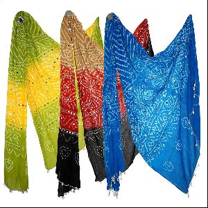 Bandhani Bandhej Cotton Dupatta