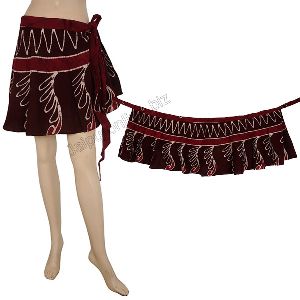 Boho Hippy Cotton Short Wrap Skirt