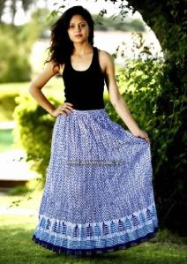 Girls Cotton Long Skirt