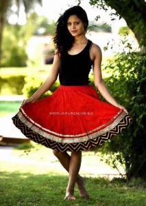 Girls Stylish Cotton Mini Skirt