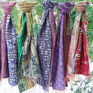 Kantha Work Silk Stole Online