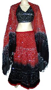 Red and Black Indian Chaniya Choli Navratri