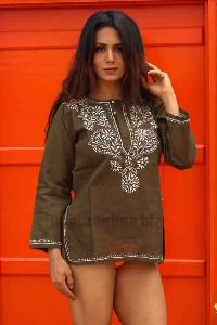Set Of 3 Pieces Fancy Chicken Embroidered Kurti