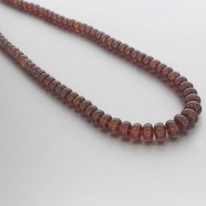 Gessonite garnet rondelle shape necklace