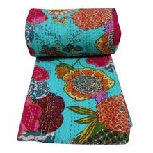 Printed kantha throw