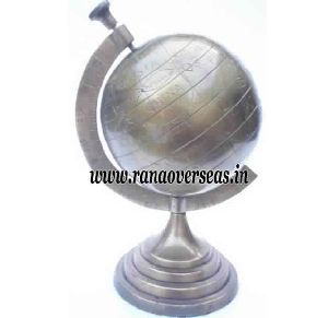 Brass Antique Finish Globe With Stand