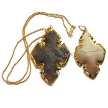 Accent Arrowheads Electroplated Necklace