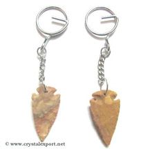 Agate Arrowheads Keyrings