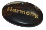 Black Onyx Harmony Engraved Stone