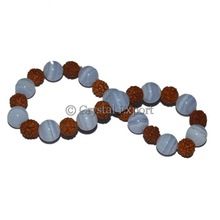 Blue lace Agate with Rudraksha Bracelets