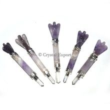 Gemstone Amethyst Angel Healing Wands