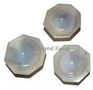 Grey Agate Faceted Bowl