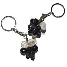 Multi stone Tumbled Grapes Key rings