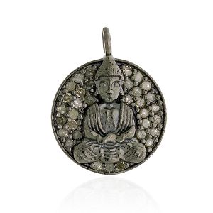 Silver Buddha Charm Pendant