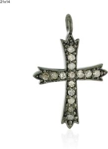 Silver Cross Charm Pendant