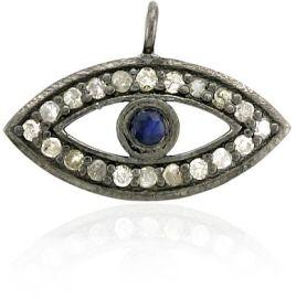 Silver Evil Eye Charm Pendant