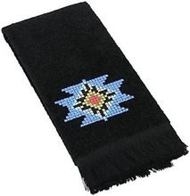 Beads Fingertip Towel Black