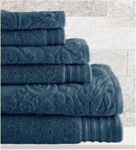 Solid Dyed Jacquard Bamboo Cotton Towel