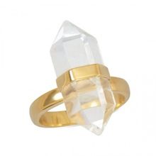 Sterling silver crystal fancy gold plated ring