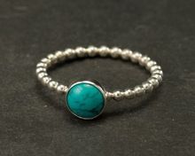 Sterling silver turquoise fancy ring