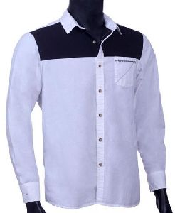 Mens Cotton Dyed poplin Long Sleeve Shirt