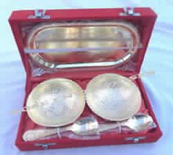 Brass Utensil set Tray