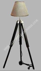 Nautical Tripod Wooden Floor Lamp