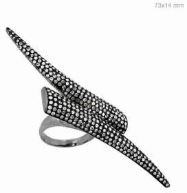 925 STERLING SILVER DIAMOND PAVE RING