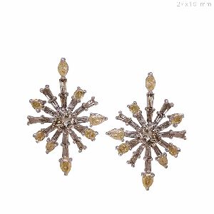 DESIGNER BAGUETTE DIAMOND STUD EARRINGS