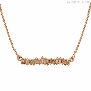 GOLD CHAIN BAGUETTE DIAMOND NECKLACE