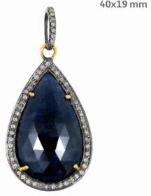 Pave Diamond Gemstone Pendant