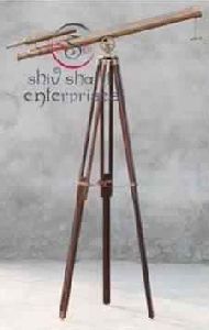 Antique Telescope w/ Tripod Stand