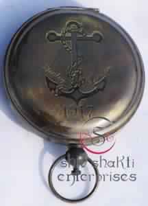 Brass Push Button Compass