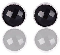 Black Onyx Gemstone Solid Silver Stud Earrings